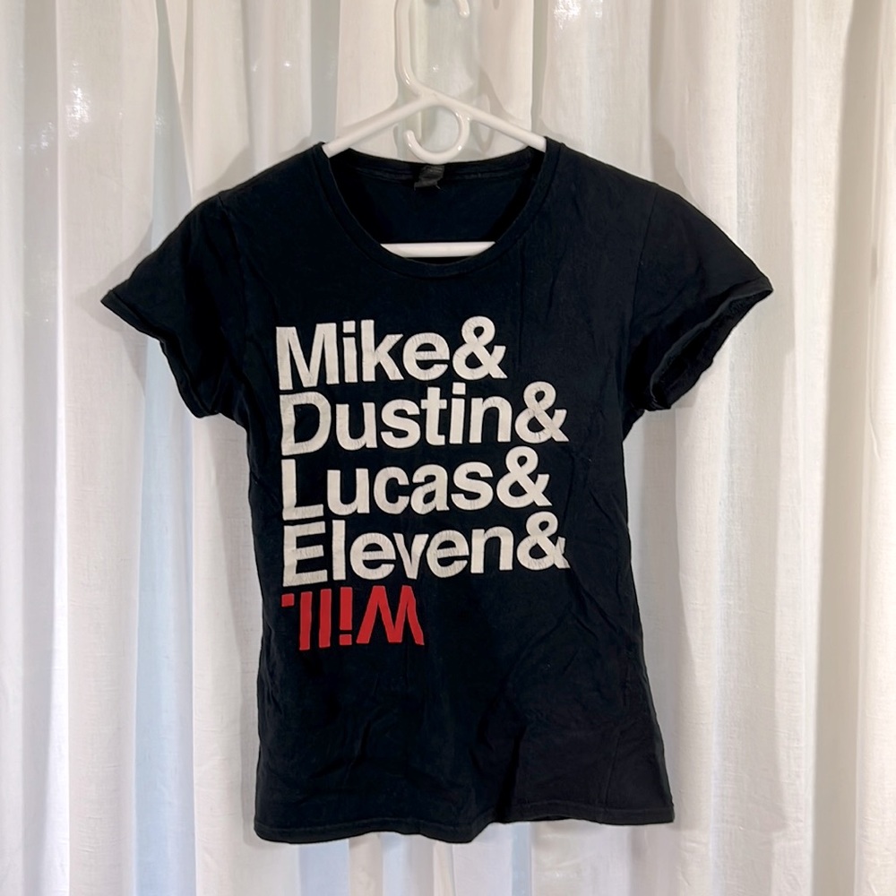 Women’s Black Stranger Things Tee size S